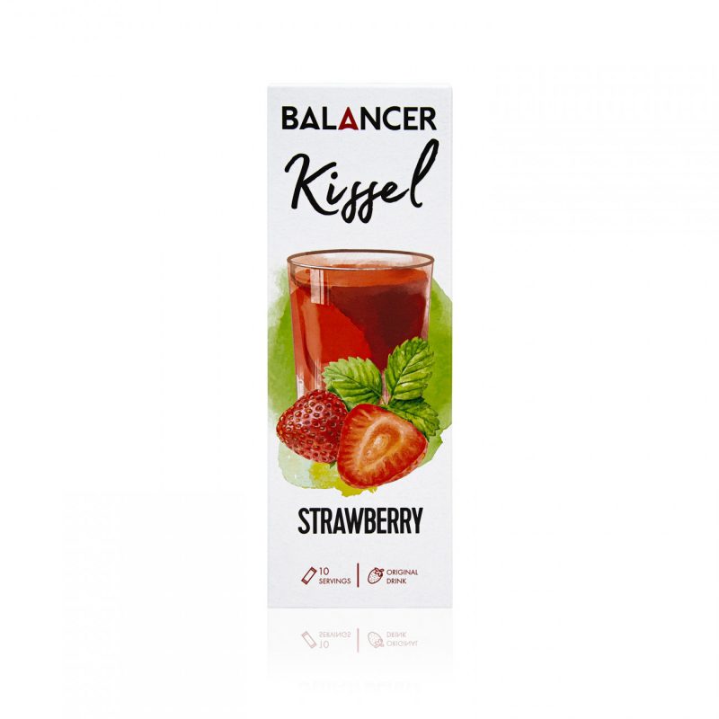 Альгинатный кисель BALANCER Kissel со вкусом «Клубника», 10 стиков